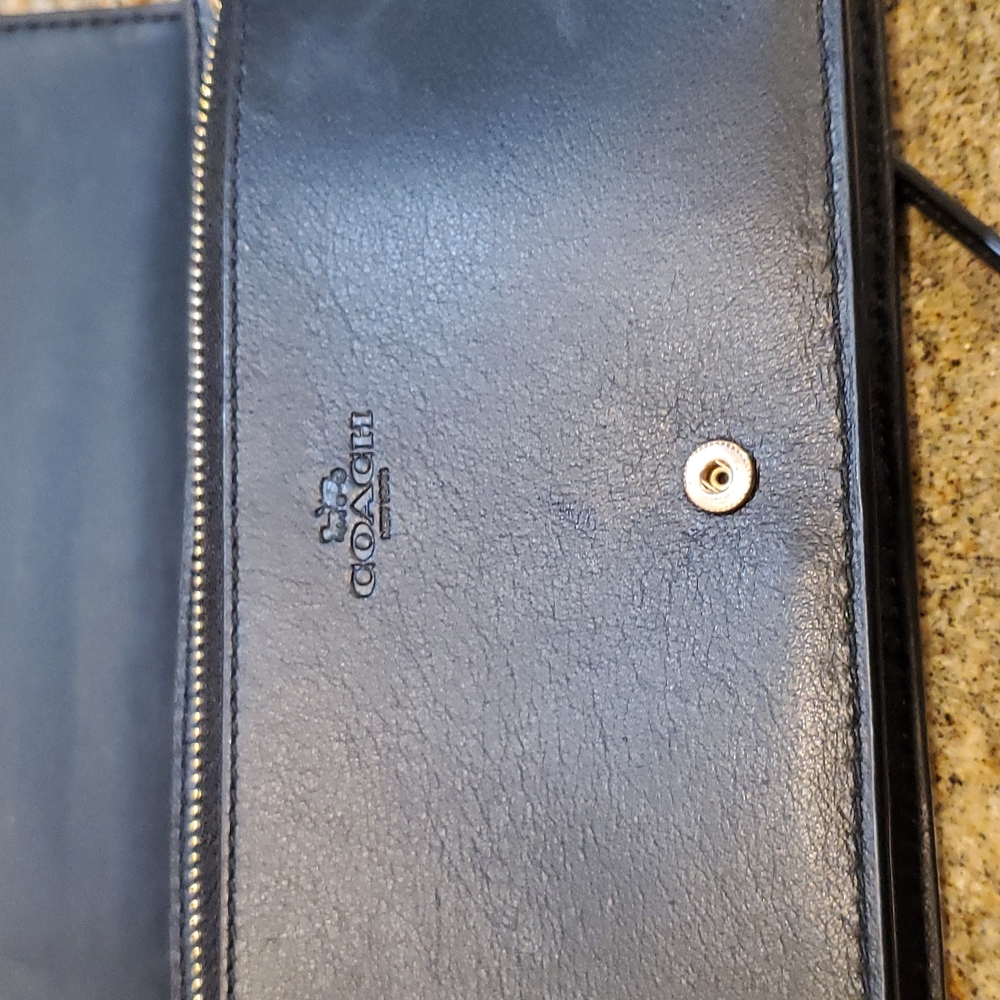 Coach signature canvas Anna foldover crossbody clutch - Picture 6 of 7